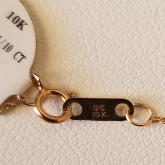 10K Gold Diamond Heart Necklace - Picture 4 of 14